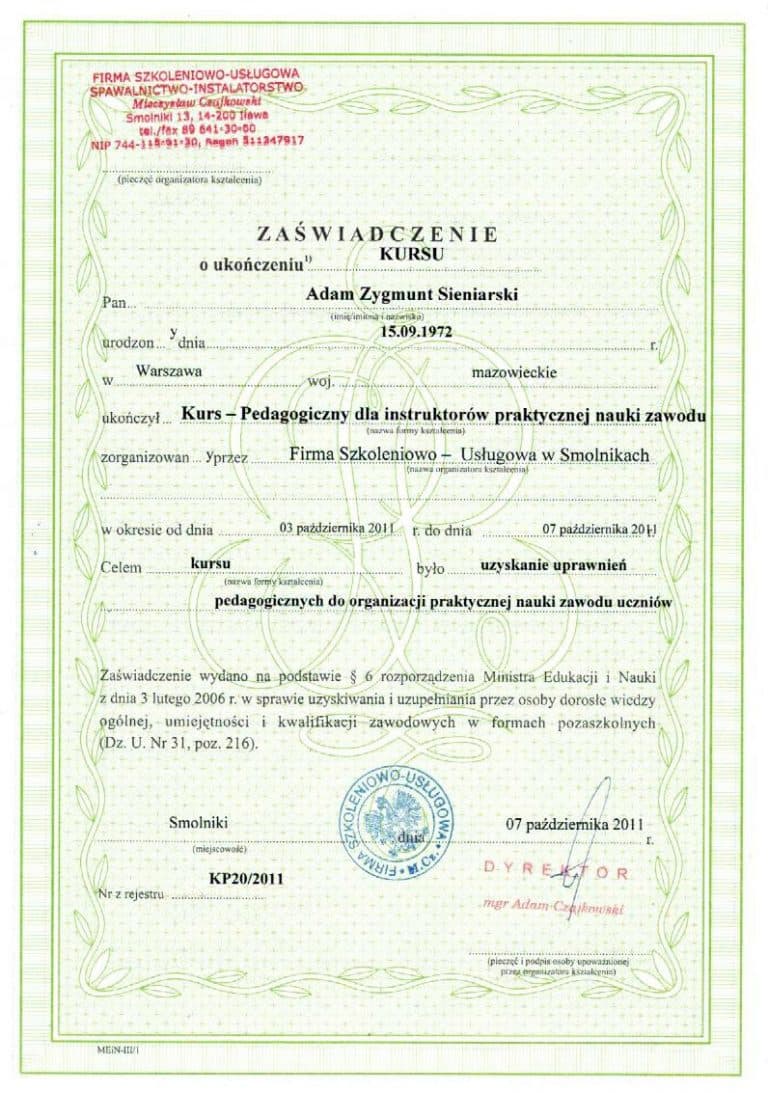 Referencje dla ośrodka Auto-Stop – dokument 3