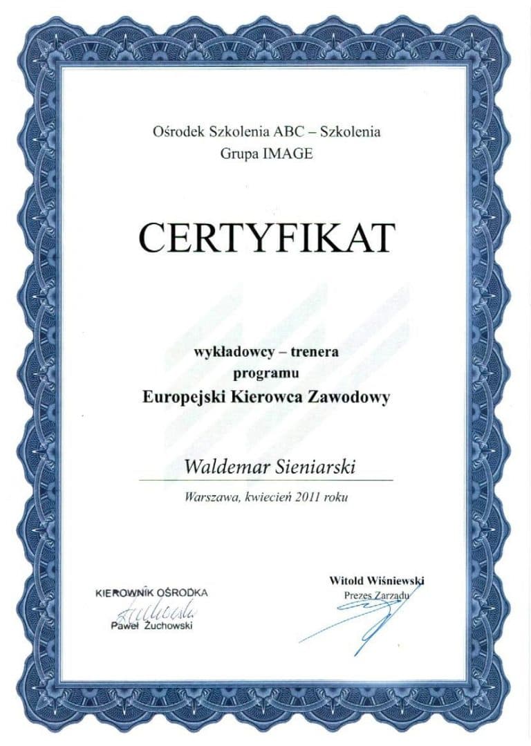 Referencje dla ośrodka Auto-Stop – dokument 18