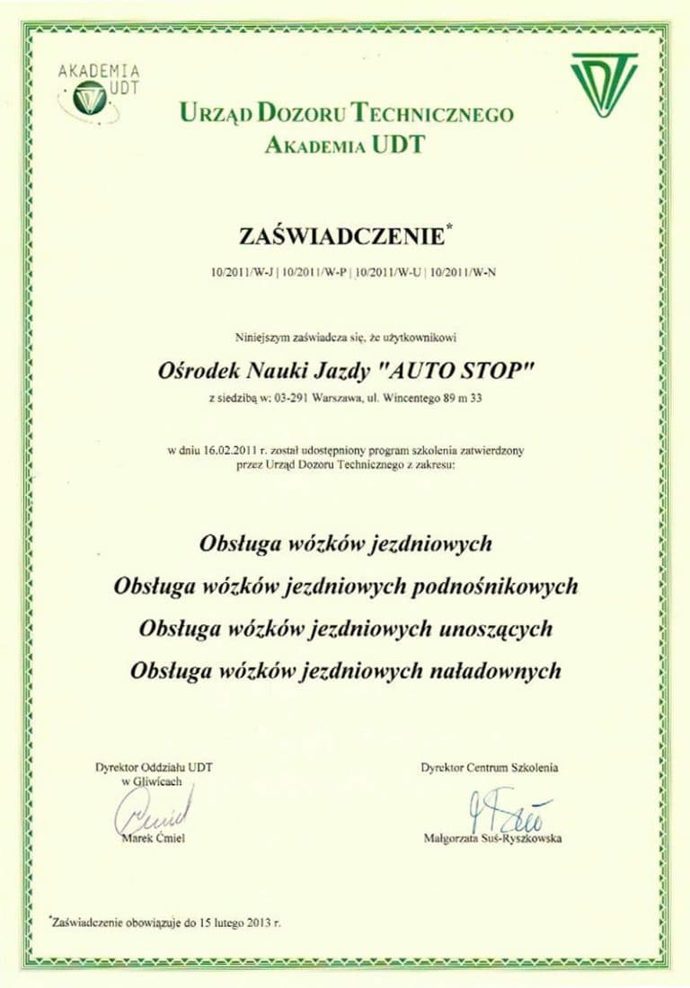 Referencje dla ośrodka Auto-Stop – dokument 7