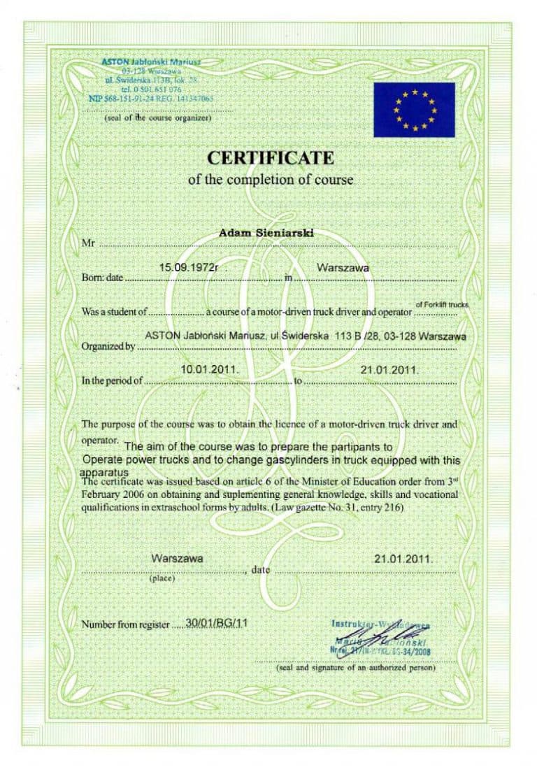 Referencje dla ośrodka Auto-Stop – dokument 5